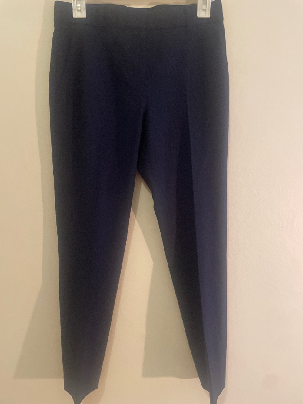 Theory Navy Blue Dress Pants Ankle Office Wool Blend 0 Flat Front